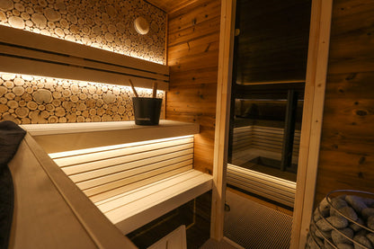 Double Round Cube Sauna