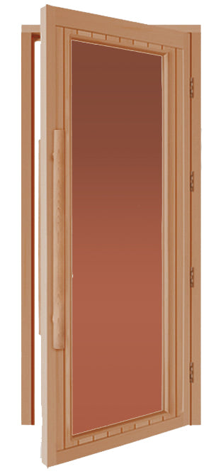 Superior Saunas: Sauna Door - Cedar Full Bronze Glass ADA Door 36" x 80"