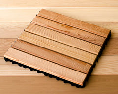 Cedar Flooring Tile Snap Together