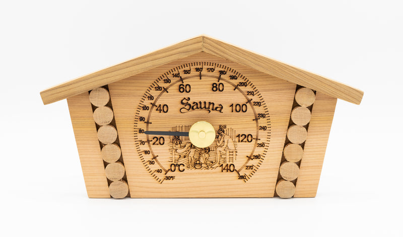 Red Cedar Log House Thermometer - Superior Saunas