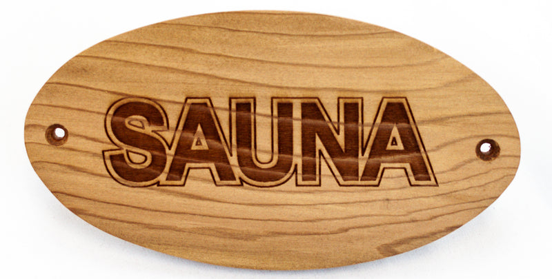 Red Cedar Sauna Sign - Superior Saunas