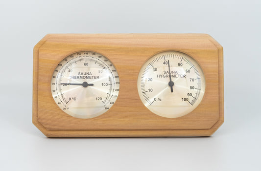 Red Cedar Thermometer and Hygrometer - Superior Saunas