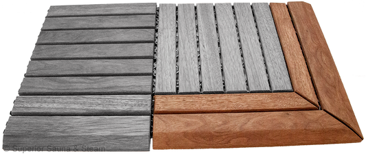 Superior Saunas: Sauna Flooring - Hardwood Flooring Snap Together Corner