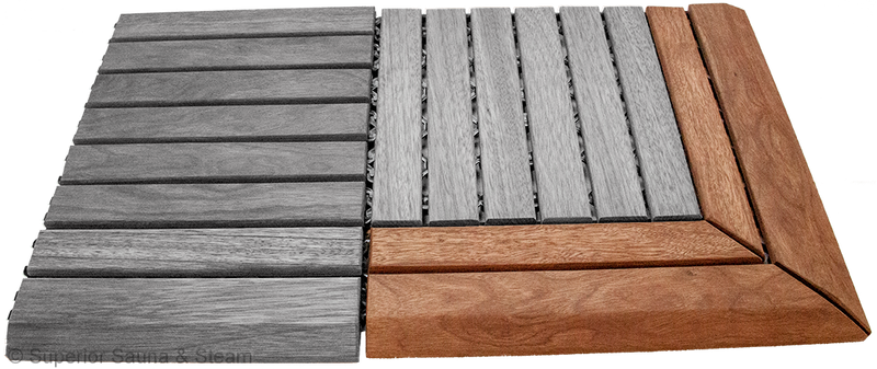Superior Saunas: Sauna Flooring - Hardwood Flooring Snap Together Corner