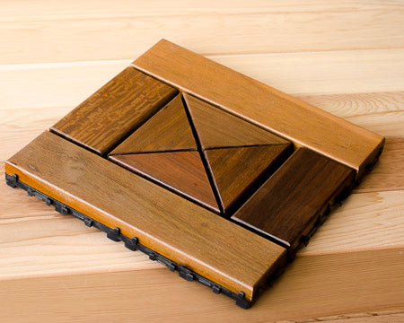 Ipe Wood Sauna Floor Tile Diamond - Superior Saunas