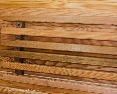 Deluxe Curved Backrest Red Cedar - Superior Saunas