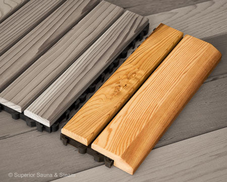 Cedar Flooring Snap Together Edge - Superior Saunas