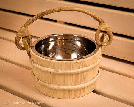 Pine Bucket Stainless Steel 1.8 Gallon - Superior Saunas